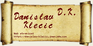 Danislav Klecić vizit kartica